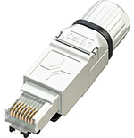Field-assembly cable plug MFP8 Cat.8.1 for building direct-attach links between electronic devices or for the assembly of patch cords.